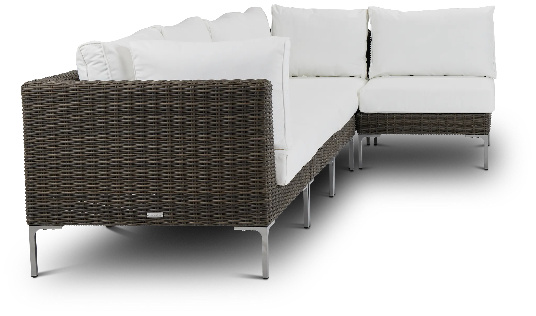 Tulum White Woven 5-piece Modular Sectional