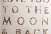 Love Ivory 22" Square Accent Pillow