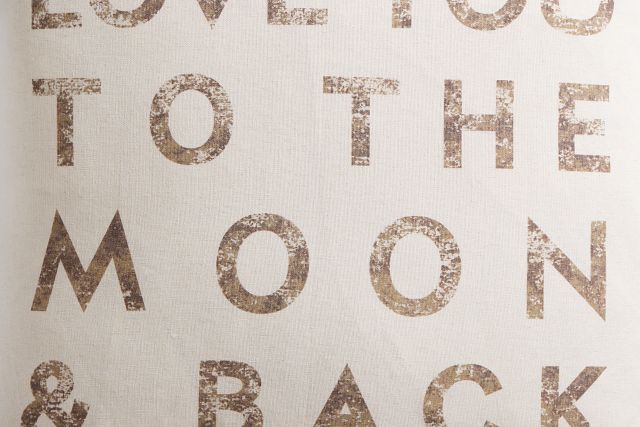 Love Ivory 22" Square Accent Pillow