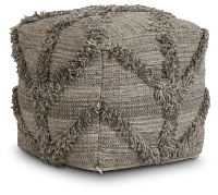 Olfen Gray Large Accent Pouf