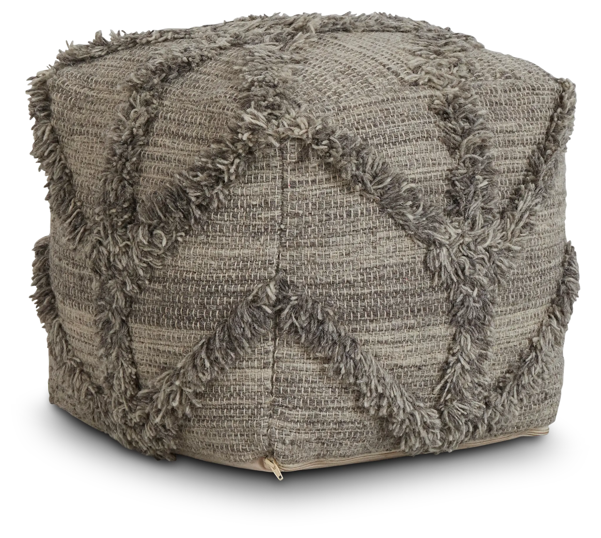 Olfen Gray Large Accent Pouf Olfen Gray Large Accent Pouf