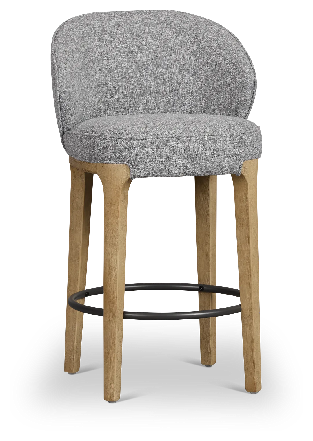 Libby Dark Gray Fabric 24" Upholstered Barstool