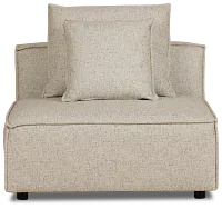 Tatum Beige Fabric Armless Chair