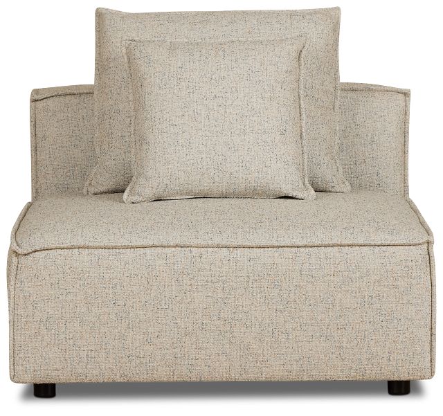 Tatum Beige Fabric Armless Chair