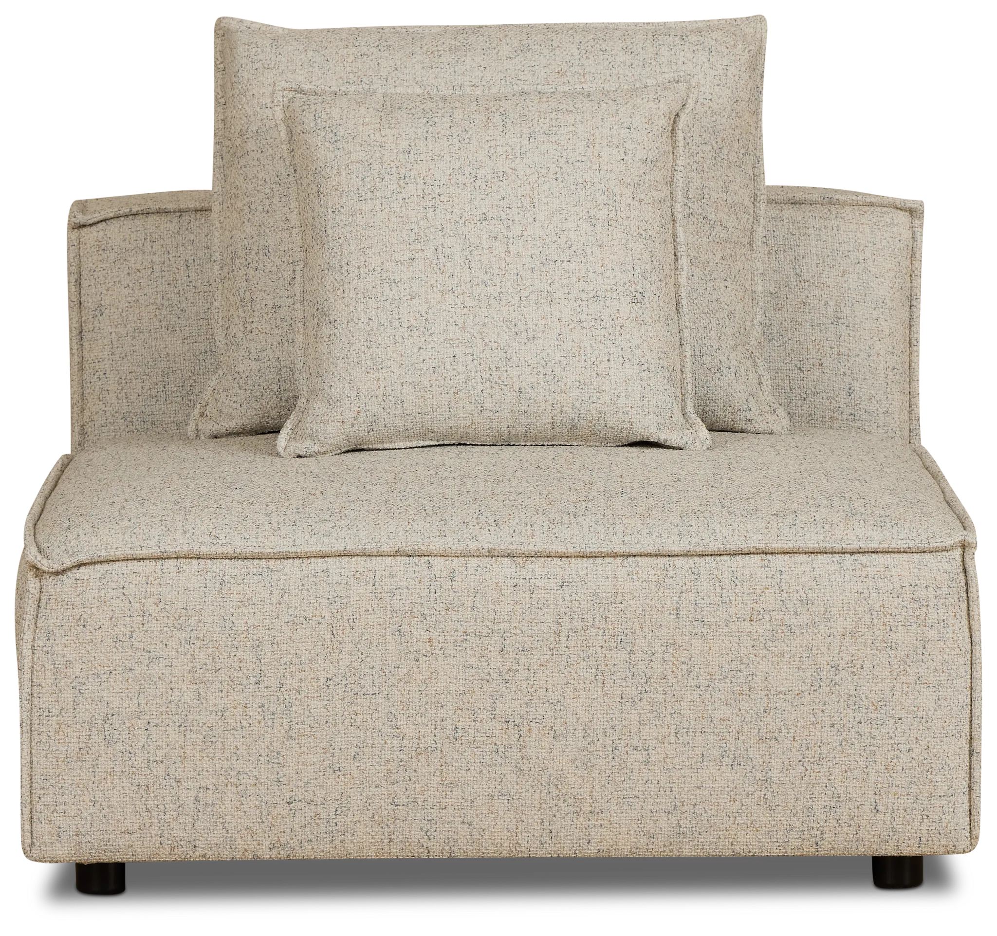 Tatum Beige Fabric Armless Chair
