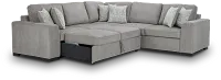 Blakely Gray Fabric Medium 2-arm Left Facing Sleeper Sectional