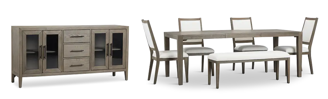 Alden Gray Rect Dining Room Alden Gray Rect Dining Room