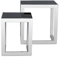 Nova Black Set Of 2 Nesting End Table