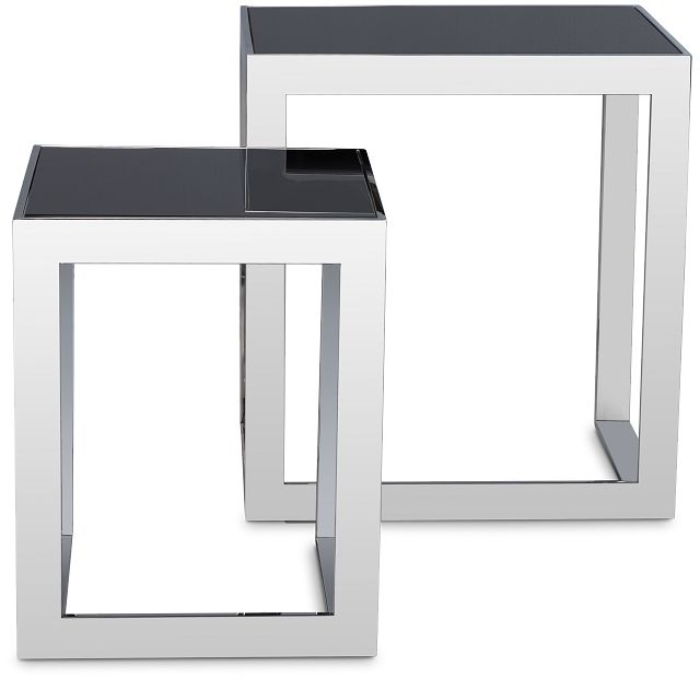 Nova Black Set Of 2 Nesting End Table