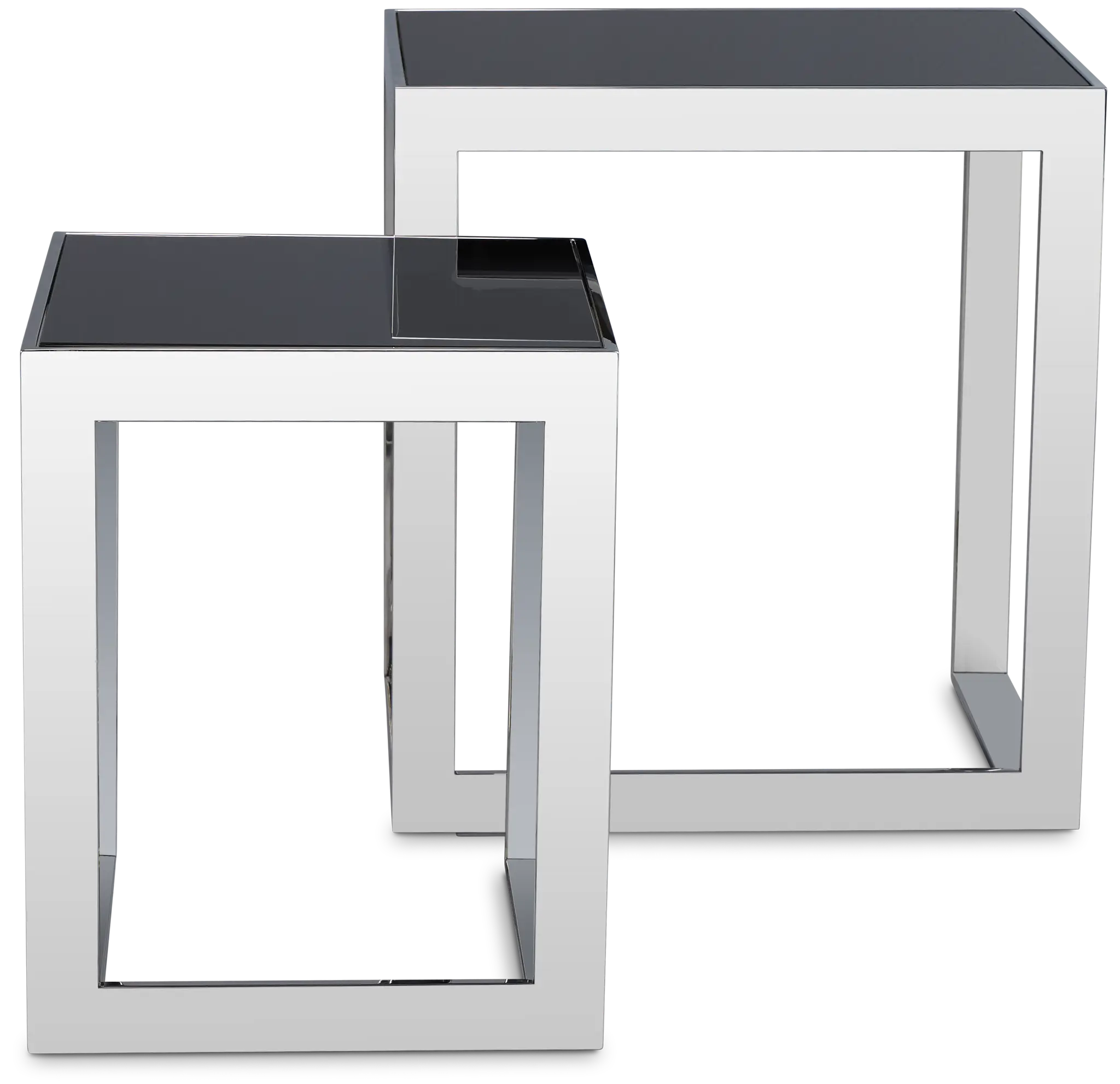 Nova Black Set Of 2 Nesting End Table Nova Black Set Of 2 Nesting End Table
