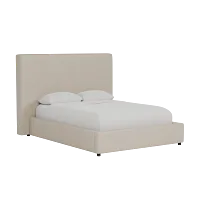 Grayton Peyton Beige 54" Upholstered Platform Bed