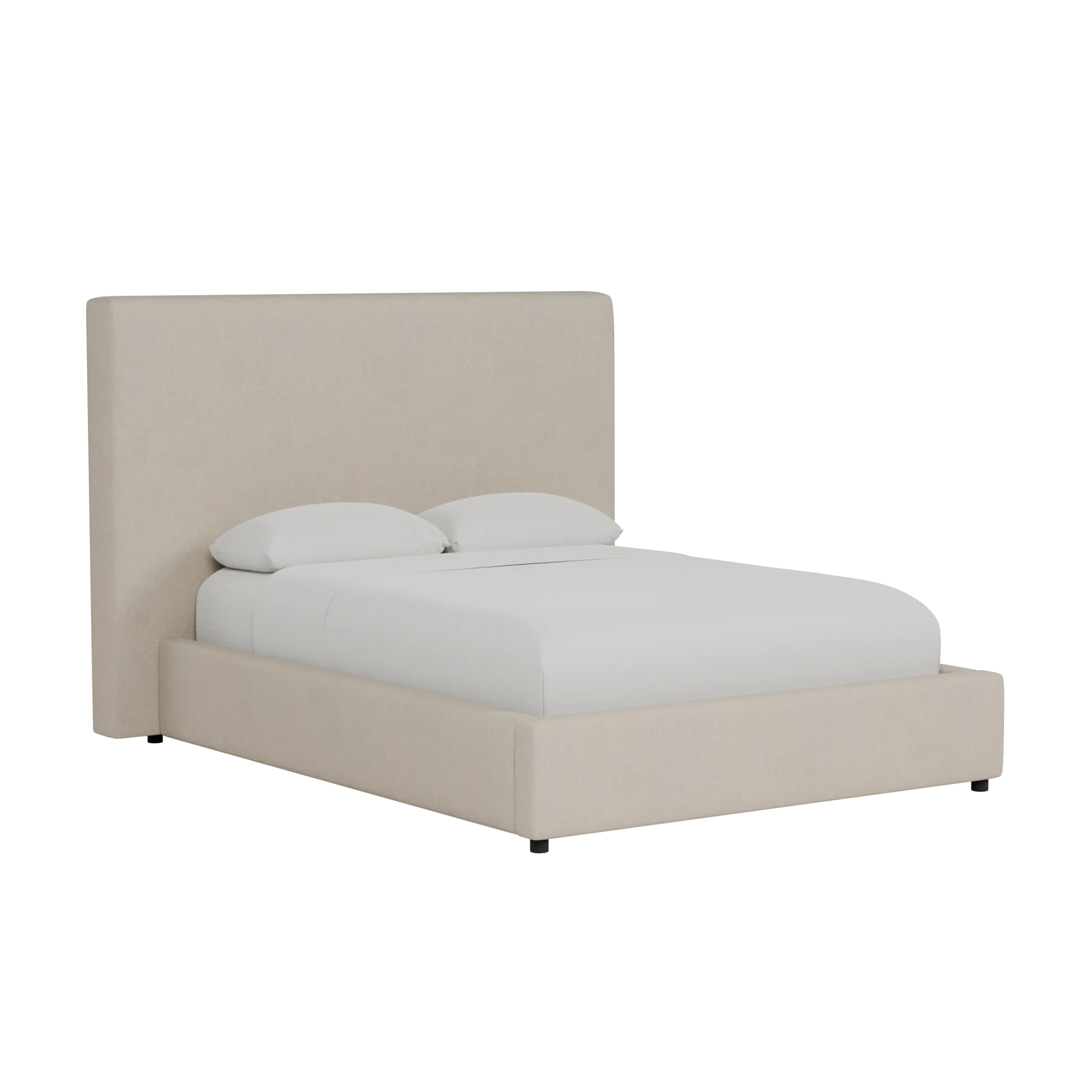 Grayton Peyton Beige 54" Upholstered Platform Bed