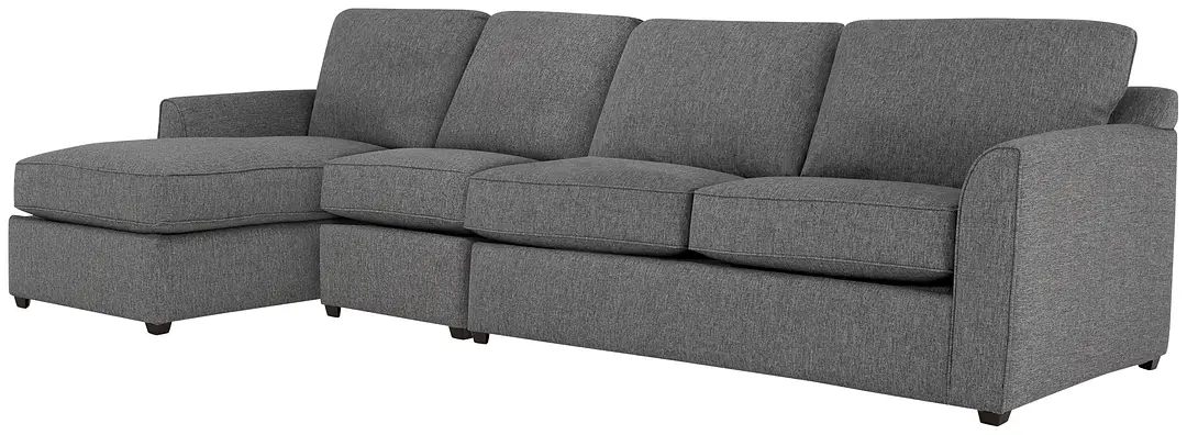 Asheville Gray Fabric Small Left Chaise Sectional Asheville Gray Fabric Small Left Chaise Sectional
