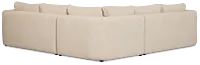 Alma Light Beige Fabric Small 2-arm Wedge Sectional