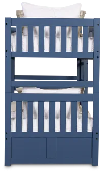 Charleston Dark Blue Trundle Bunk Bed