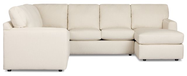 Rhodes Beige Fabric Medium Right Chaise Sectional