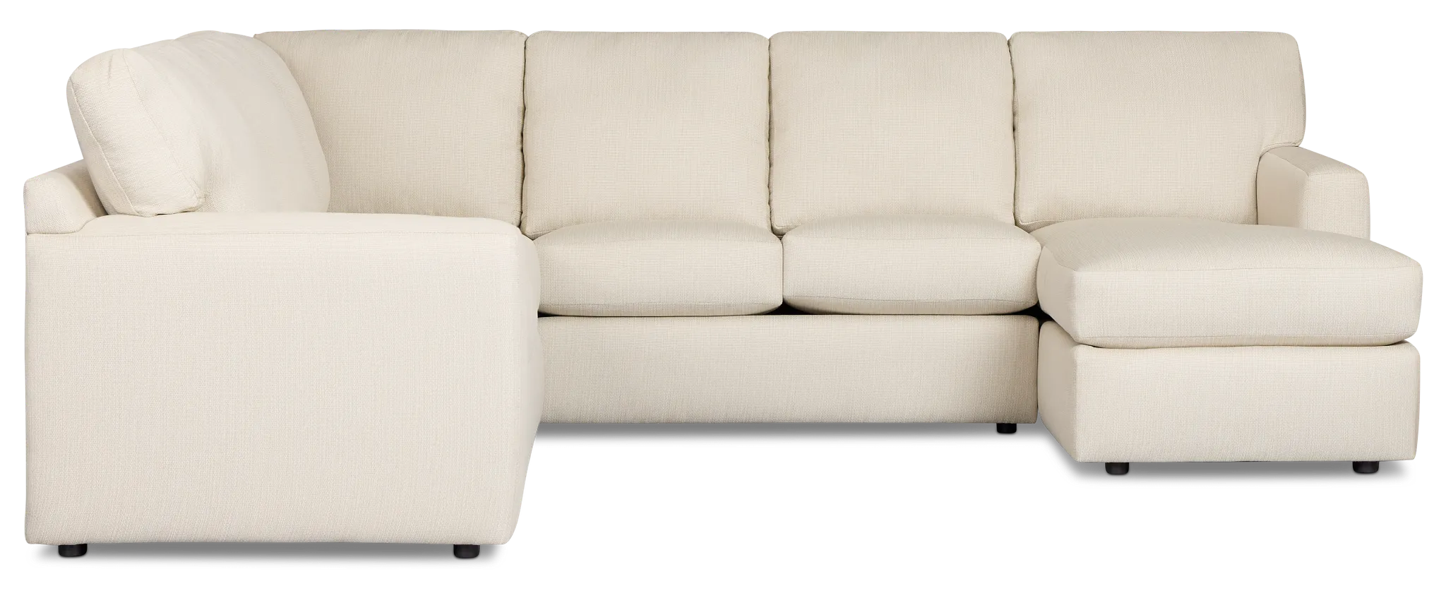 Rhodes Beige Fabric Medium Right Chaise Sectional