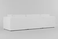 Destin Suave White Fabric 4-piece Modular Sectional