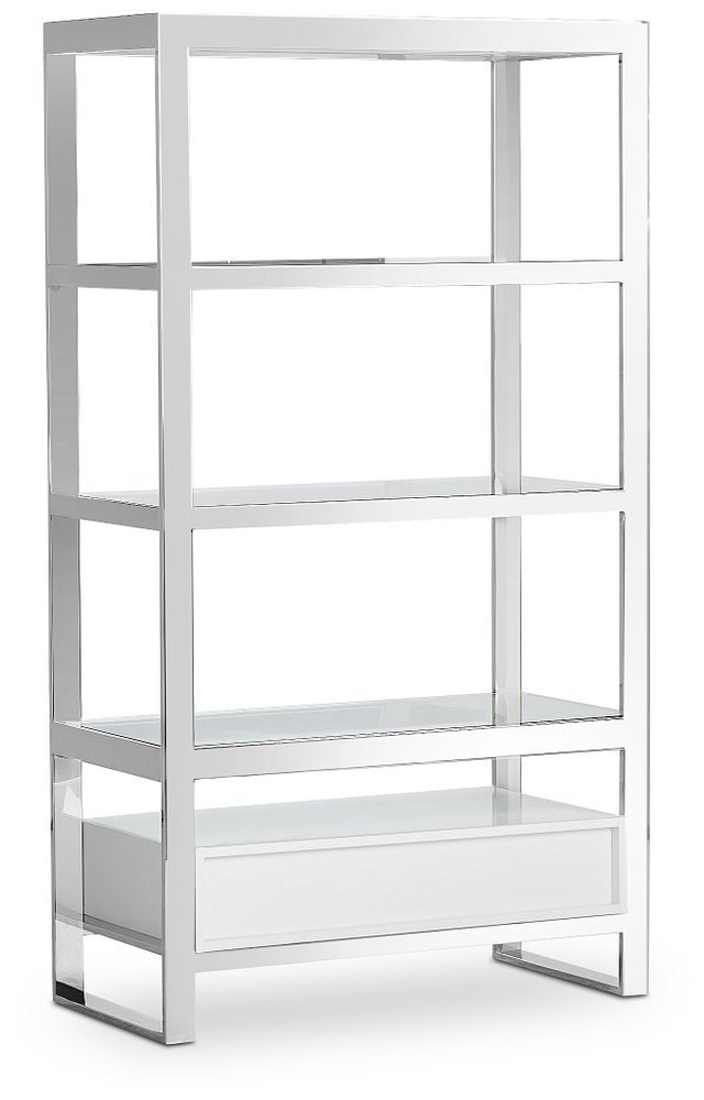 Miami White Open Bookcase