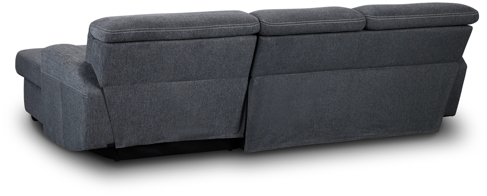 Callum Dark Gray Fabric Small Right Power Chaise Sleeper Sectional