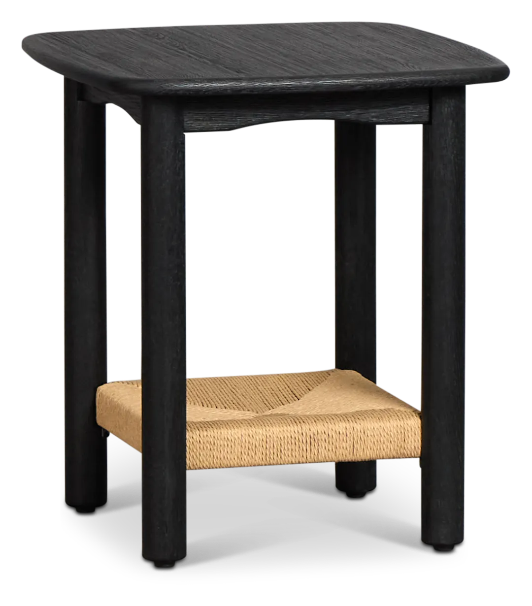 Santorini Black Square End Table