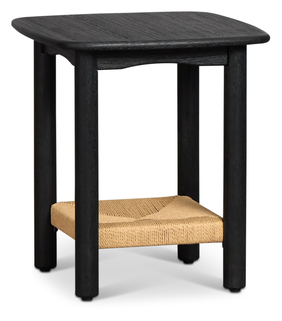 Santorini Black Square End Table