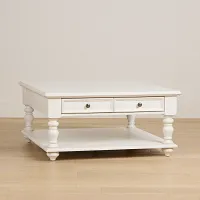 Savannah Ivory Storage Square Coffee Table