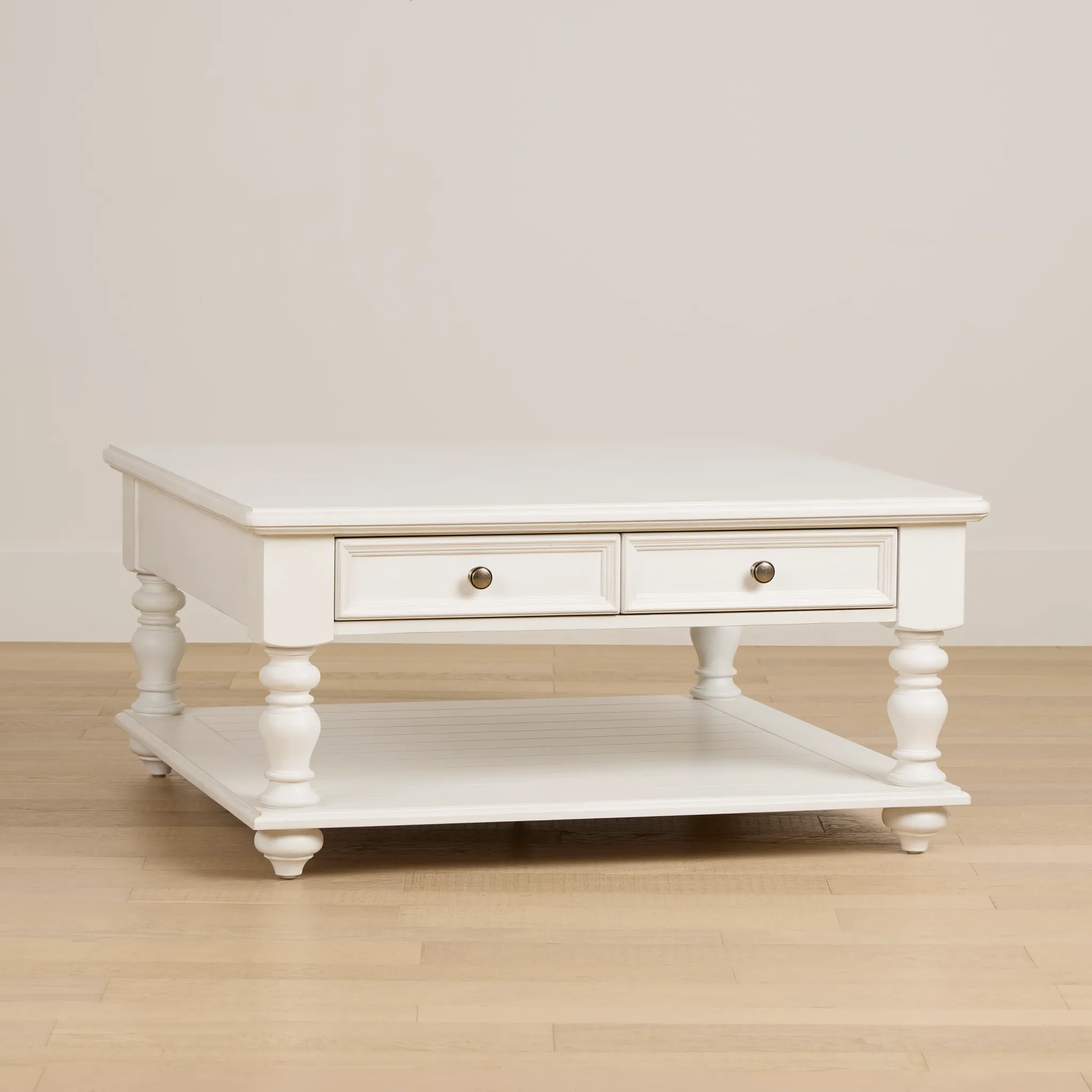 Savannah Ivory Storage Square Coffee Table
