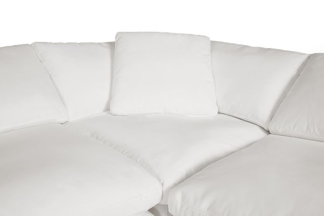 Nixon White Fabric Sectional