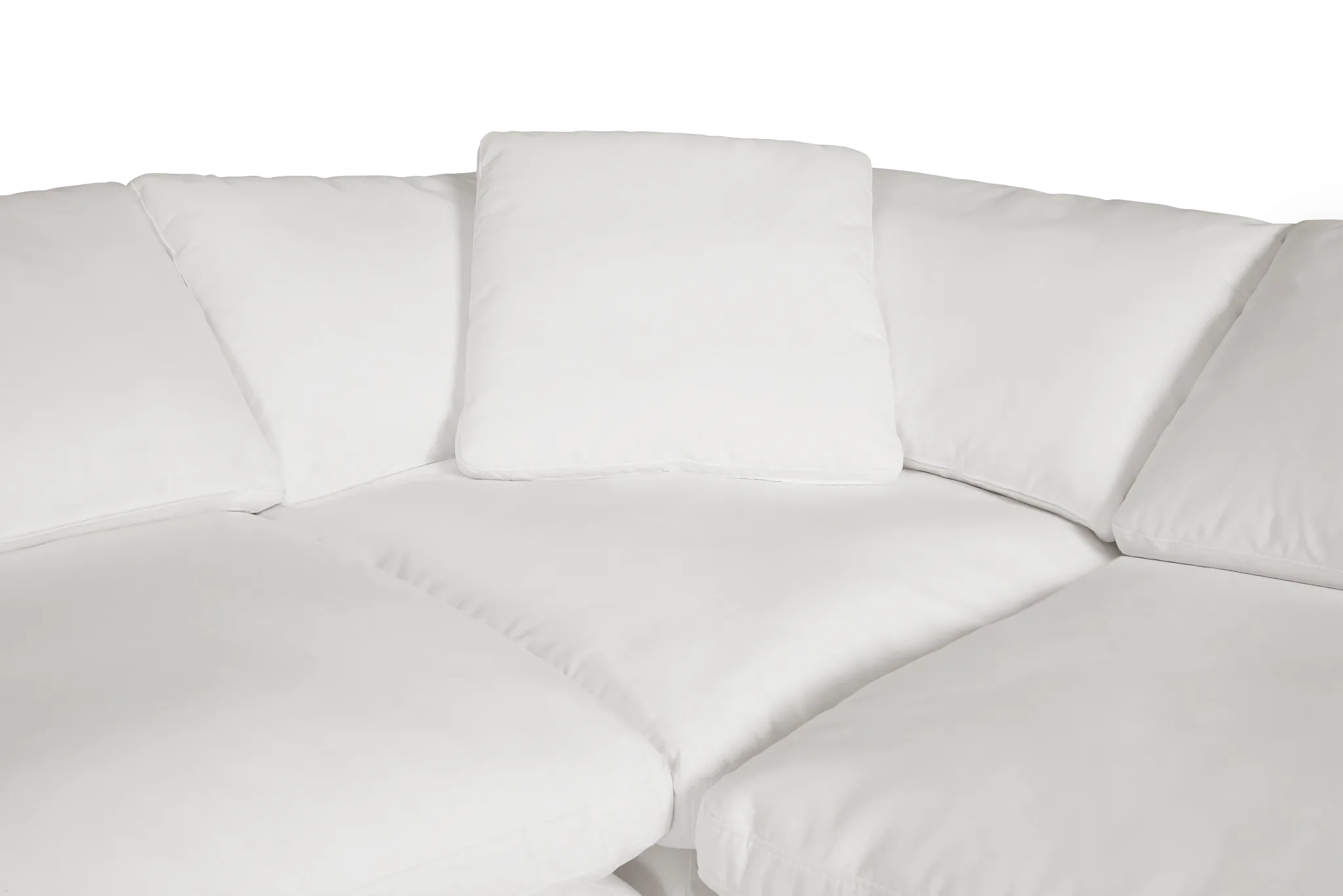 Nixon White Fabric 8-piece Modular Sectional