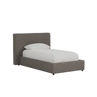 Grayton Revenue Beige 44" Upholstered Platform Bed