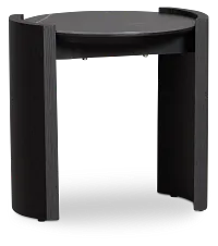 Nomad Black Ceramic Round End Table