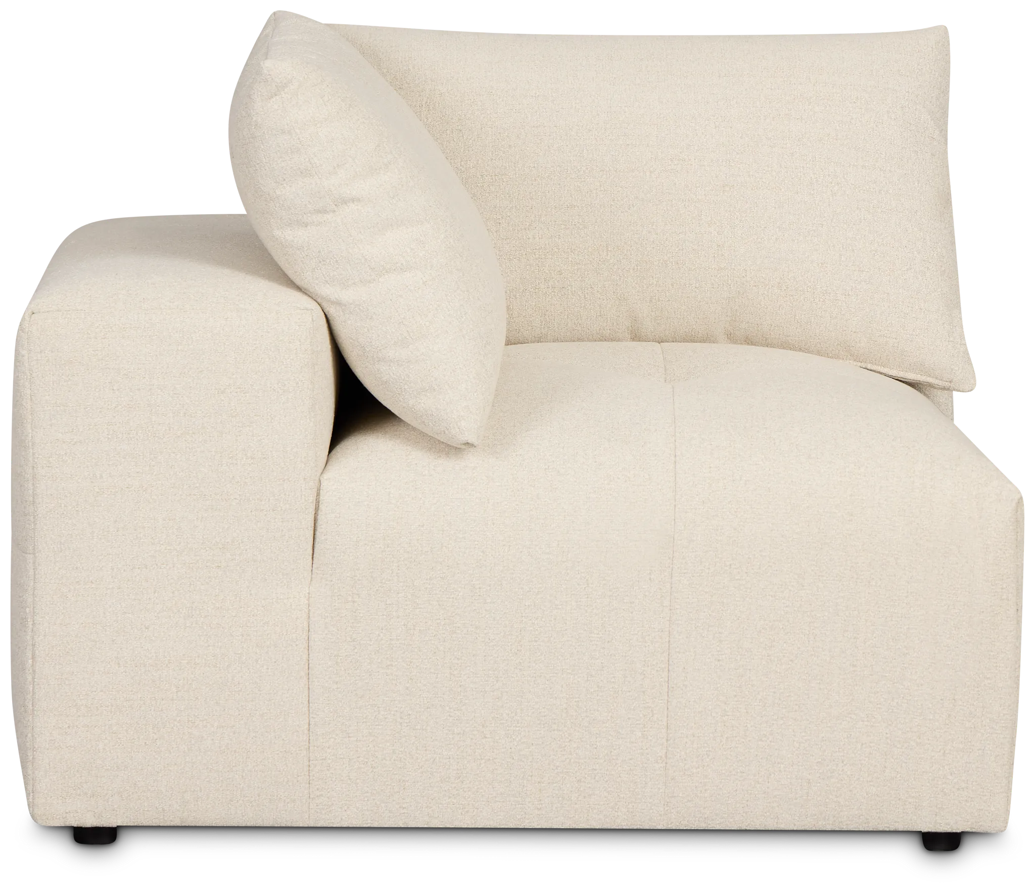 Remi Light Beige Fabric Corner Chair