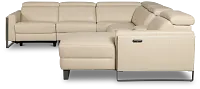 Atlas Taupe Lthr/vinyl Medium Dual Power Right Chaise Sectional