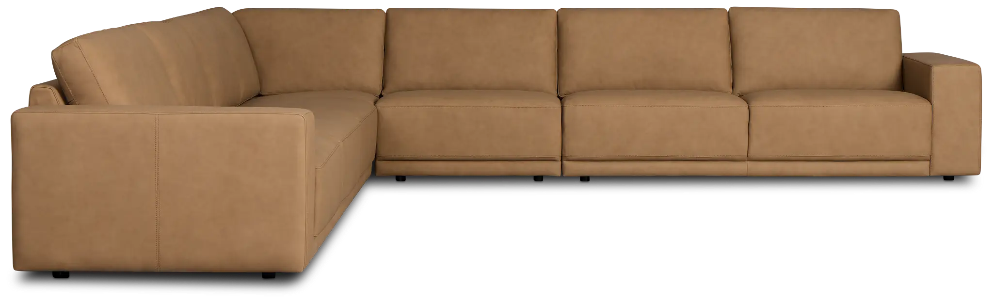 Kellan Light Brown Leather Large Two-arm Sectional Kellan Light Brown Leather Large Two-arm Sectional