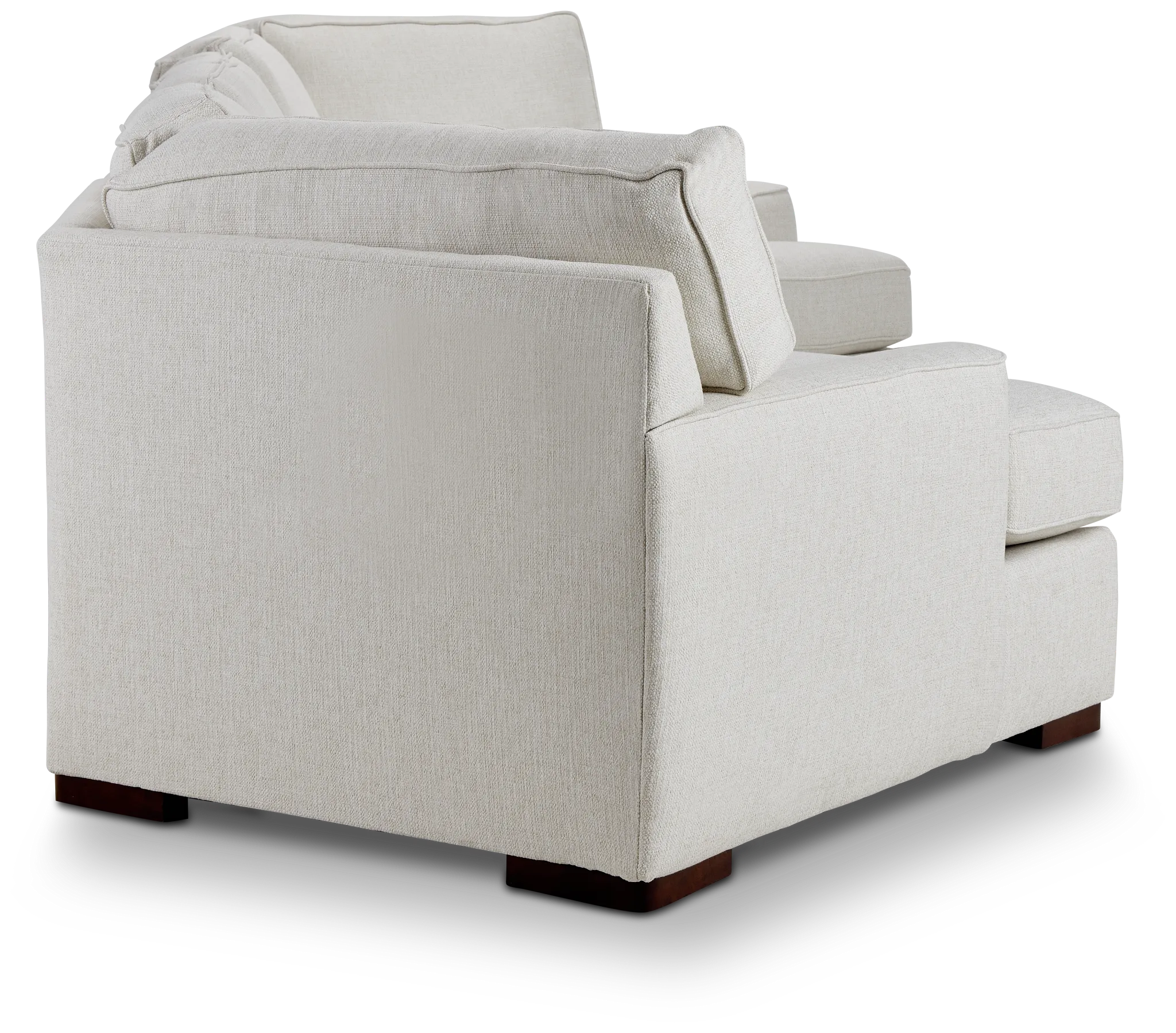 Austin White Fabric Dual Cuddler Sectional