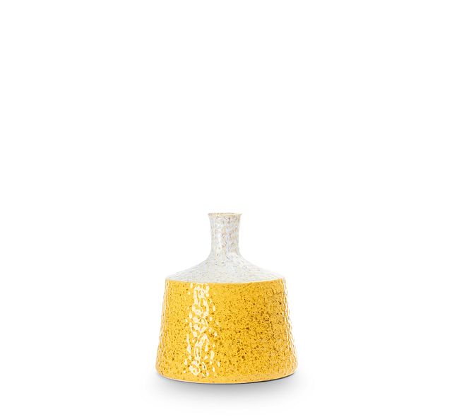 Lumi Yellow Ceramic Vase