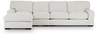 Veronica White Down Small Left Chaise Sectional
