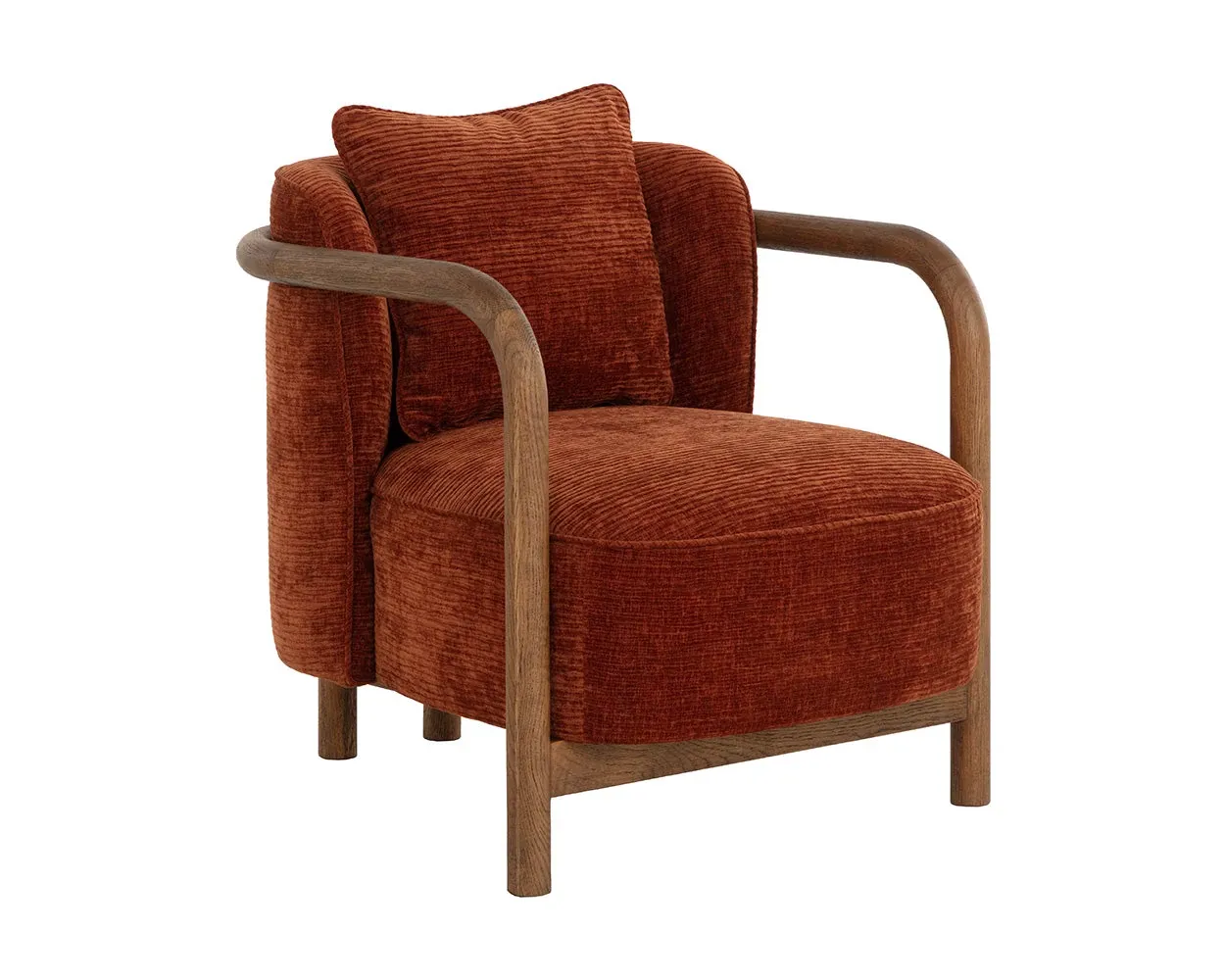 Marteen Orange Fabric Accent Chair