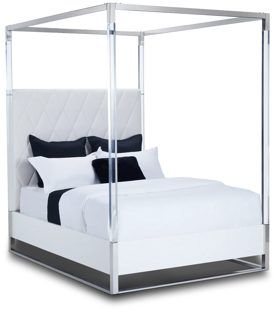 Miami White Uph Canopy Bed