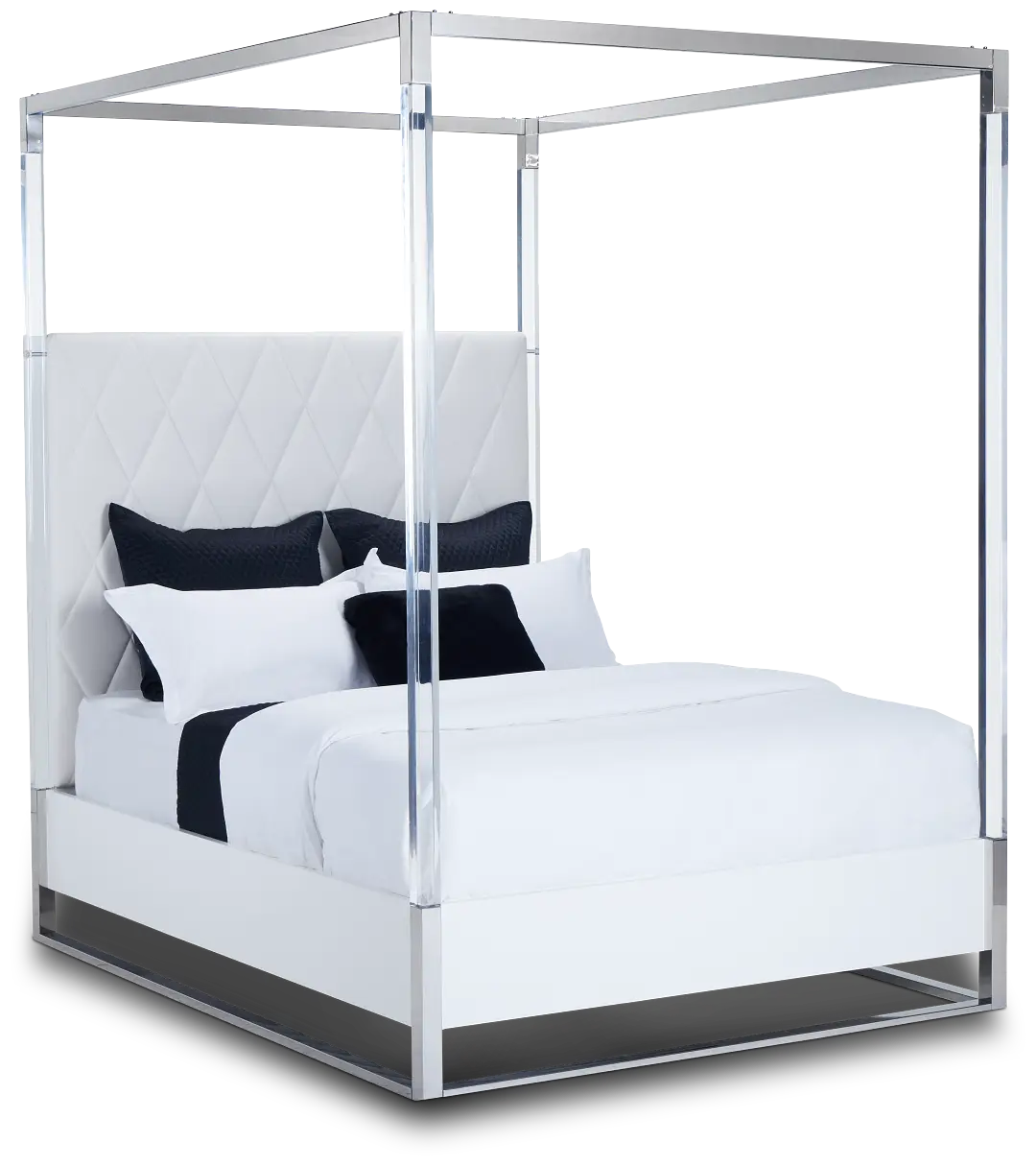 Miami White Uph Canopy Bed Miami White Uph Canopy Bed