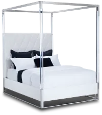 Miami White Uph Canopy Bed