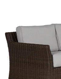 Southport Gray Woven Large Two-arm Sectional