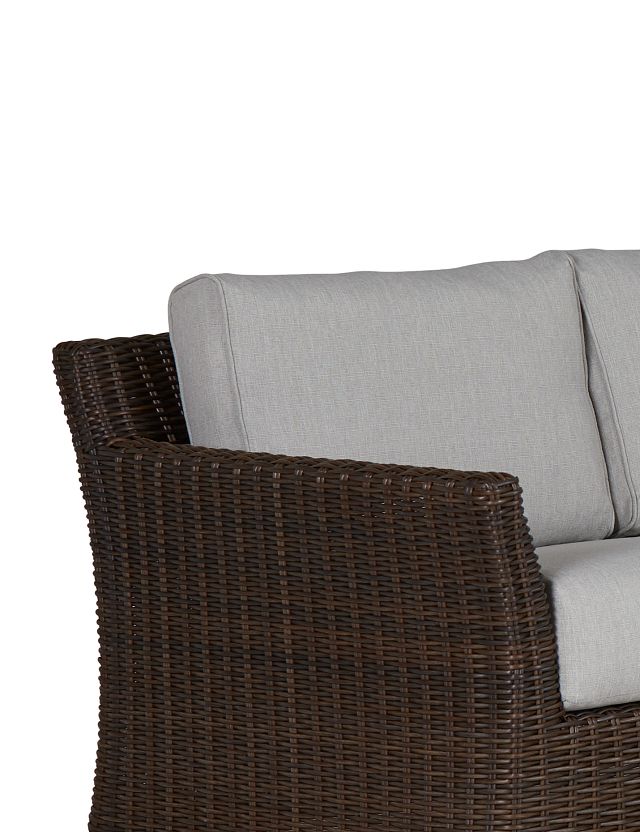 Southport Gray Woven Large Two-arm Sectional