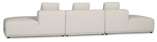 Catalina Beige Fabric 3-piece Modular Sofa