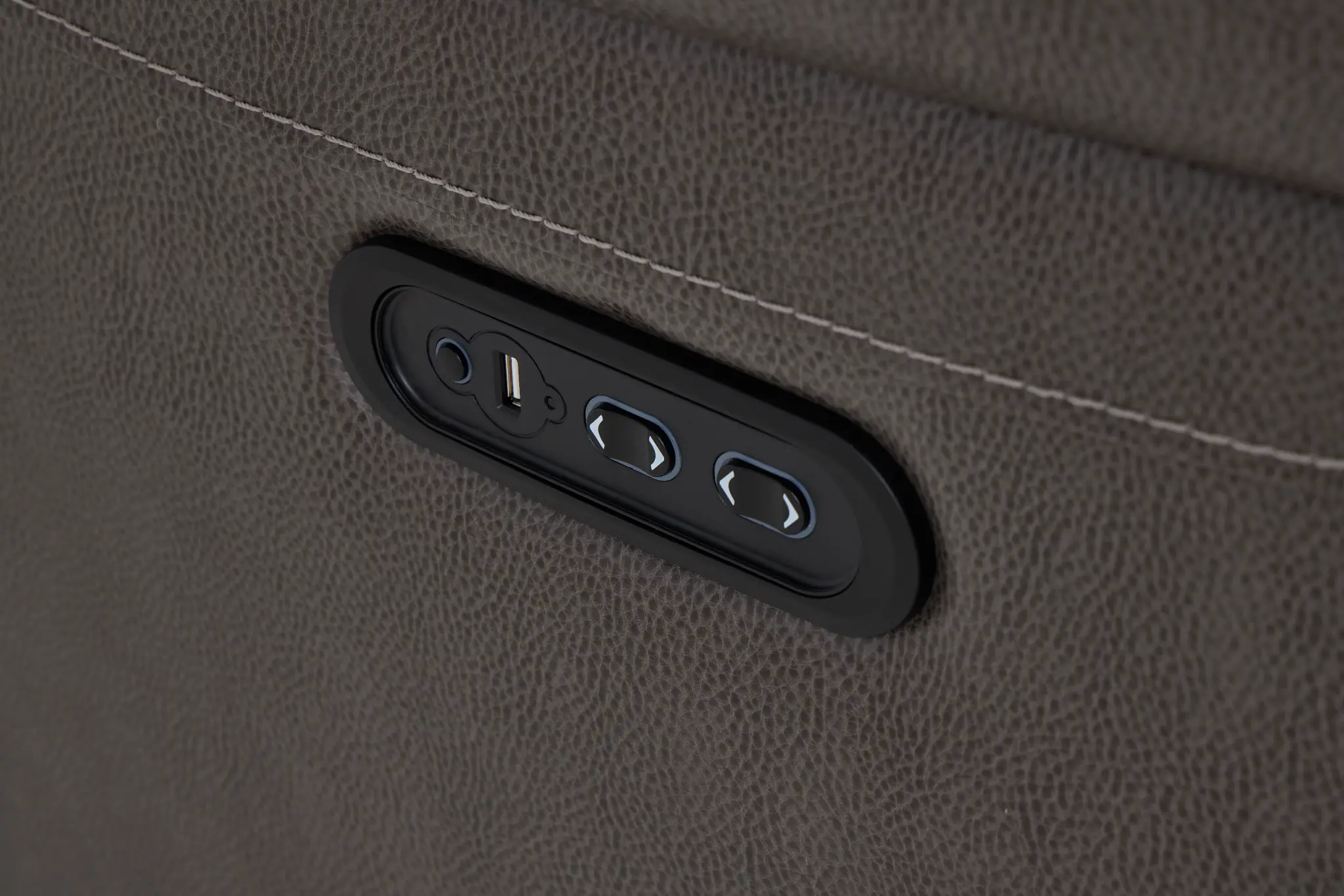 Toby Dark Taupe Micro Power Recliner With Power Headrest Toby Dark Taupe Micro Power Recliner With Power Headrest