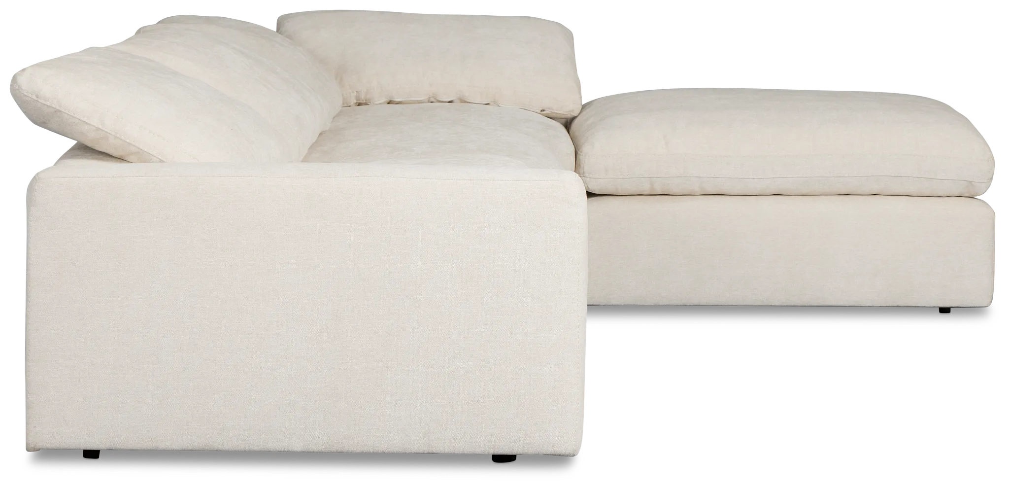 Drift Light Beige Fabric Small Right Bumper Power Reclining Sectional