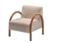 Ozzo White Fabric Accent Chair