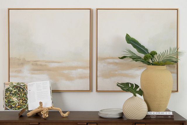 Fergis Light Beige Framed Wall Art