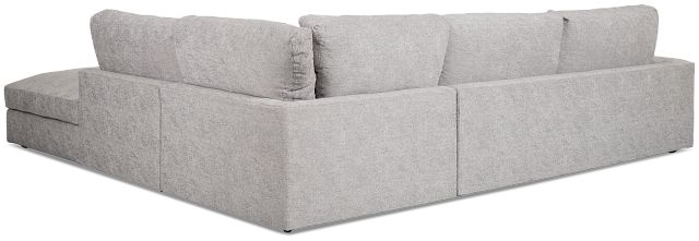 Calista Pewter Fabric Large Right Bumper Sectional